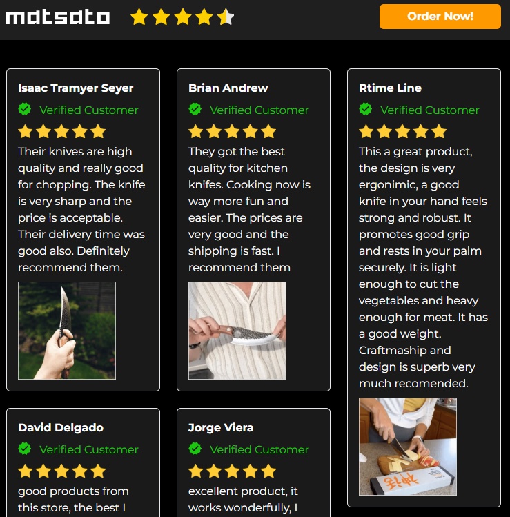 Matsato Kitchen Knife Review: Honest Feedback, Price & Consumer Reports
